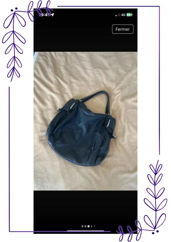 Gran bolso de mano de cuero – photo 3